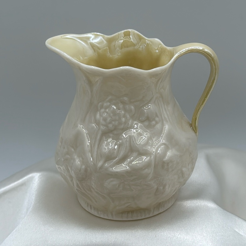 Belleek Lotus Irish Creamer Pitcher Cream Jug Mark N 0857 Ireland